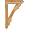 Ekena Millwork Olympic Arts and Crafts Rough Sawn Bracket w/ Offset Brace, Western Red Cedar, 6"W x 24"D x 36"H BKT0604X24X36OLY03RWR - alternate 2